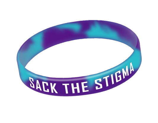 Teal/Purple Tie-Dye Wristbands