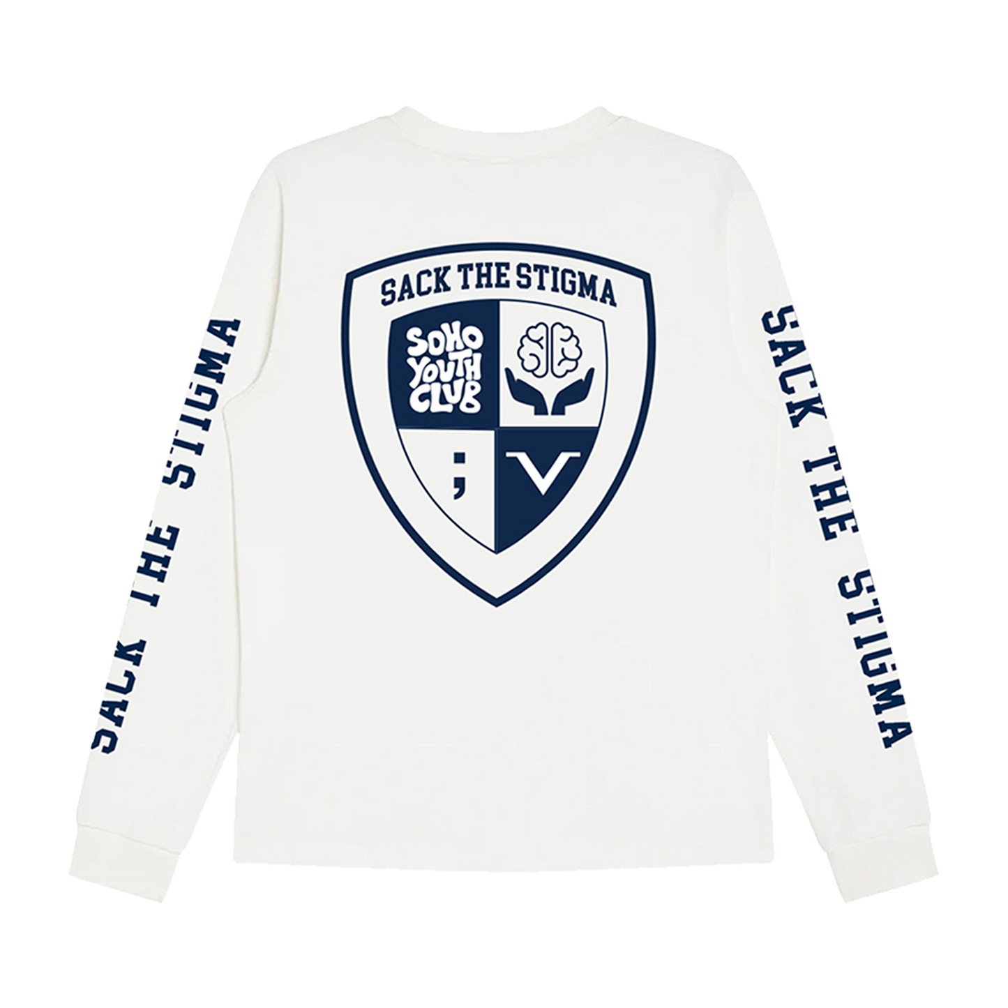 White 'Semicolon' L/S Shirt