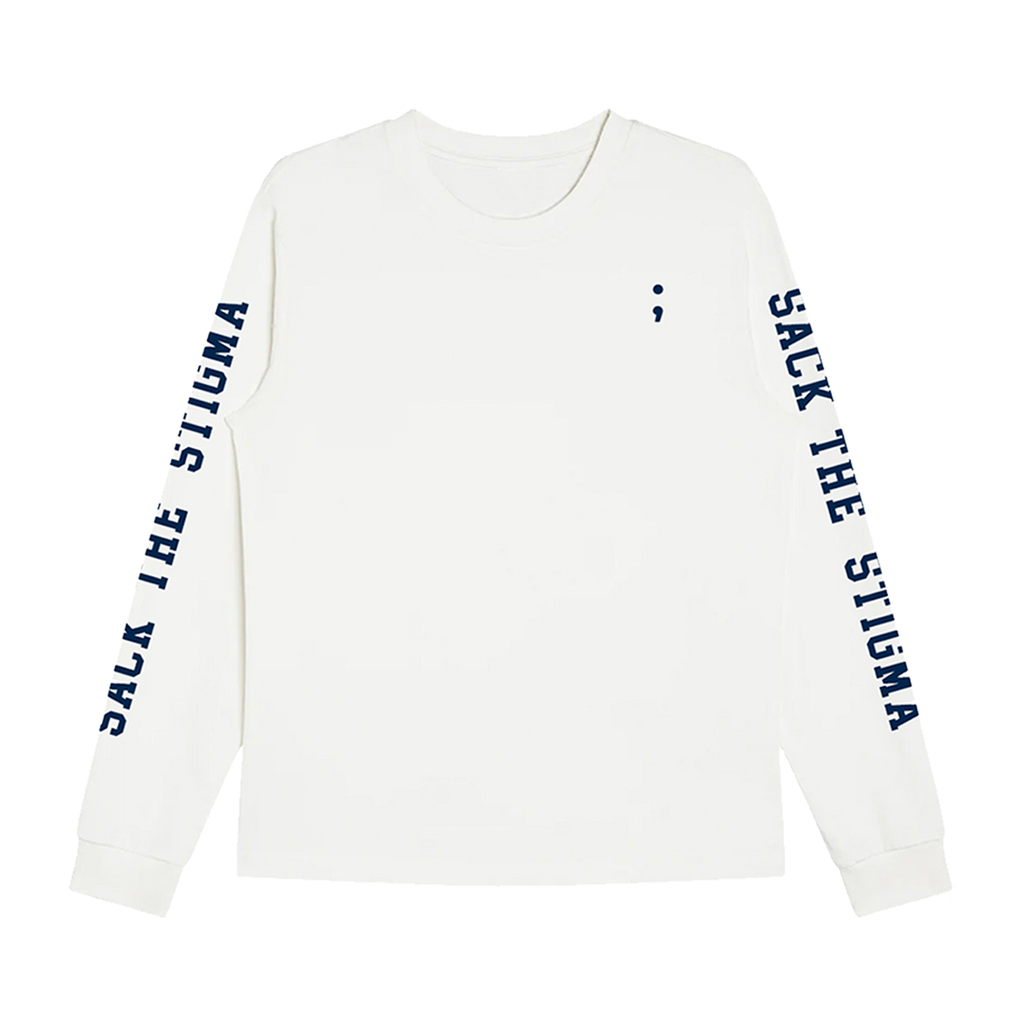 White 'Semicolon' L/S Shirt