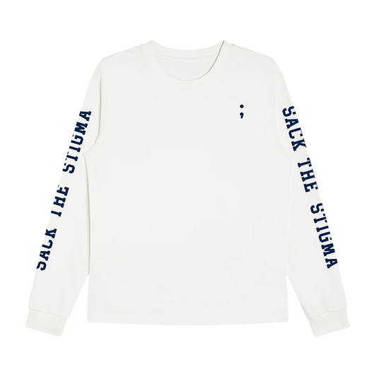 White Semicolon L/S Shirt